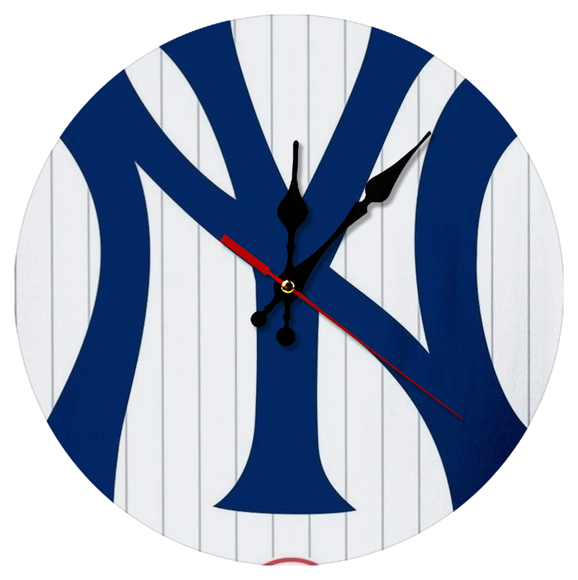 New York Yankees 23 Silent Round Wall Clock – Modern & Stylish DIY Design, Durable Wood Construction, Easy To Install – Perfect For Office, Bedroom, Living Room, And More